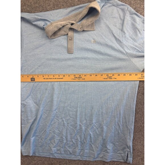 Travis Mathew Polo Shirt Men's XL Blue Gray Short Sleeve Button Golf Pima Cotton - Picture 3 of 6